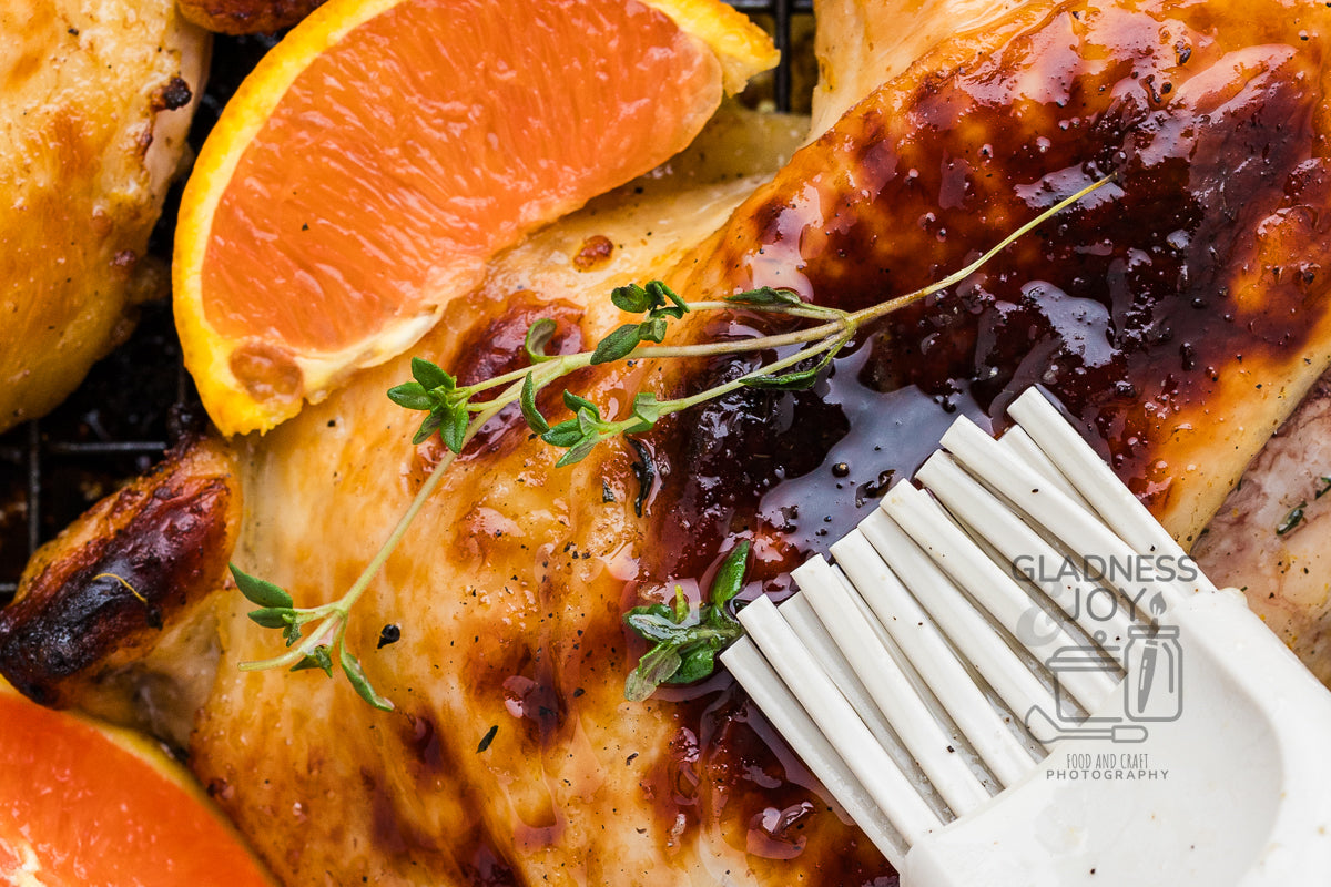 Baked Chicken Leg Quarters & Orange Vinaigrette