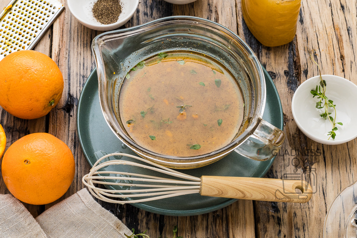 Baked Chicken Leg Quarters & Orange Vinaigrette