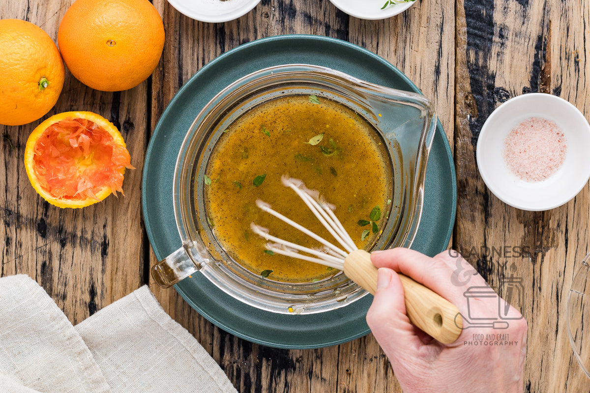Baked Chicken Leg Quarters & Orange Vinaigrette