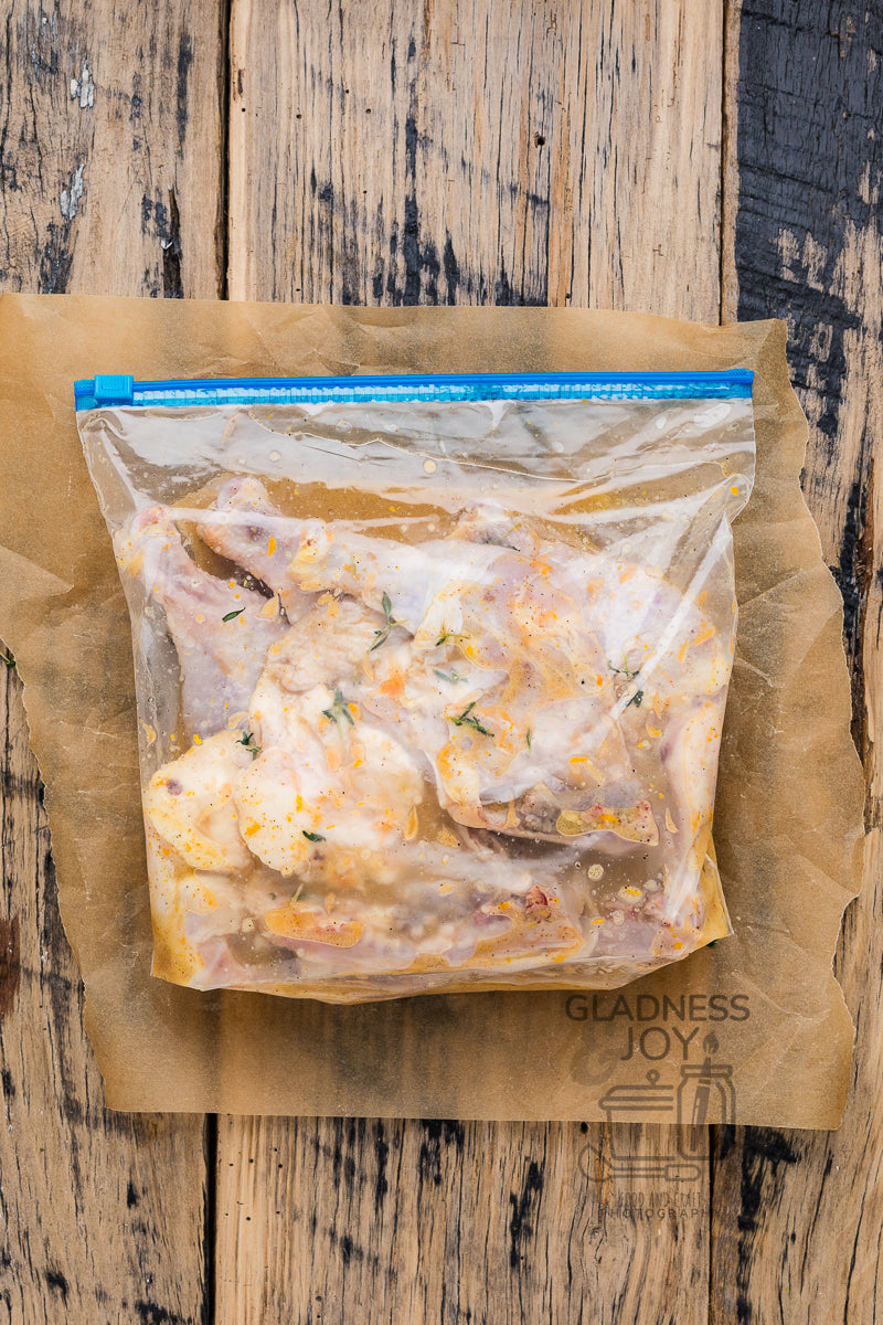 Baked Chicken Leg Quarters & Orange Vinaigrette