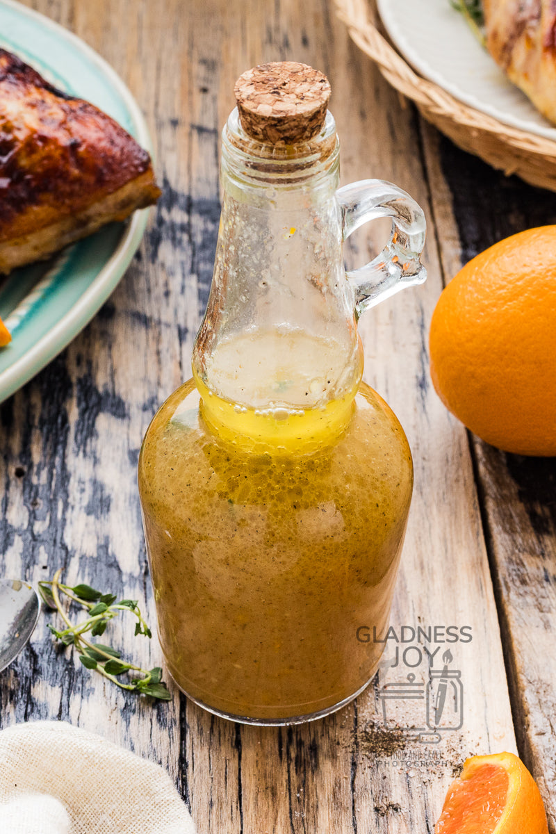Baked Chicken Leg Quarters & Orange Vinaigrette