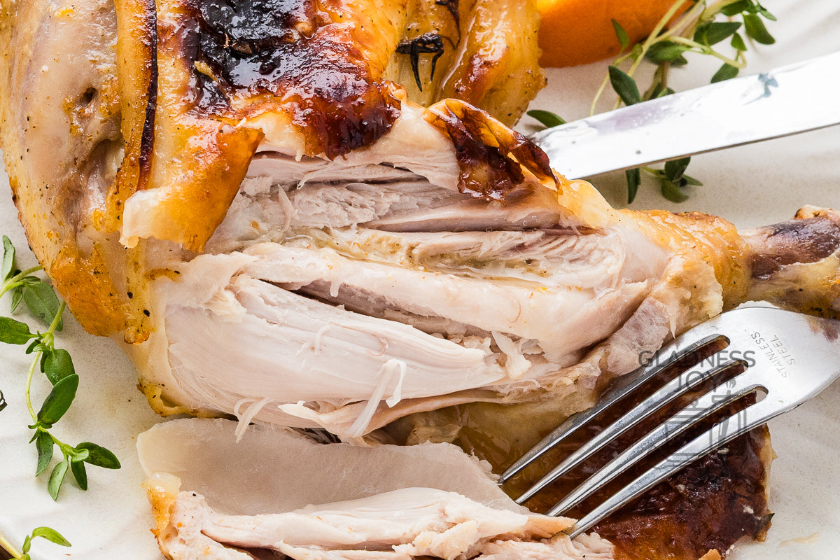 Baked Chicken Leg Quarters & Orange Vinaigrette