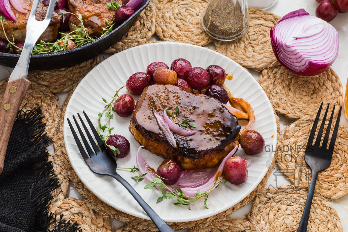 Glazed pork chops