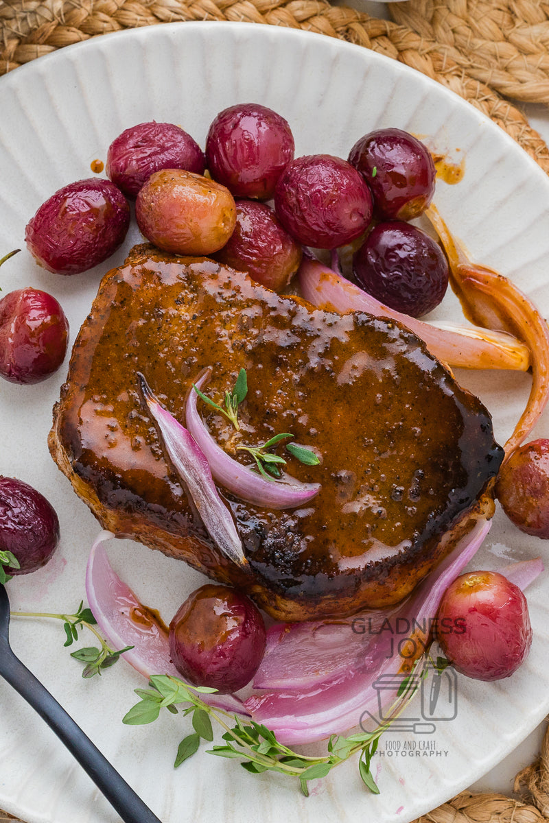 Glazed pork chops