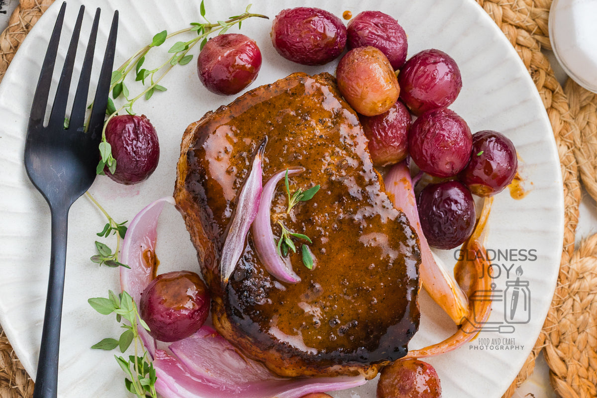 Glazed pork chops