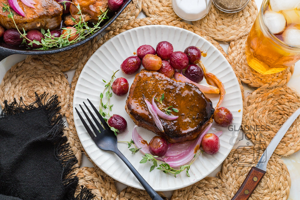 Glazed pork chops