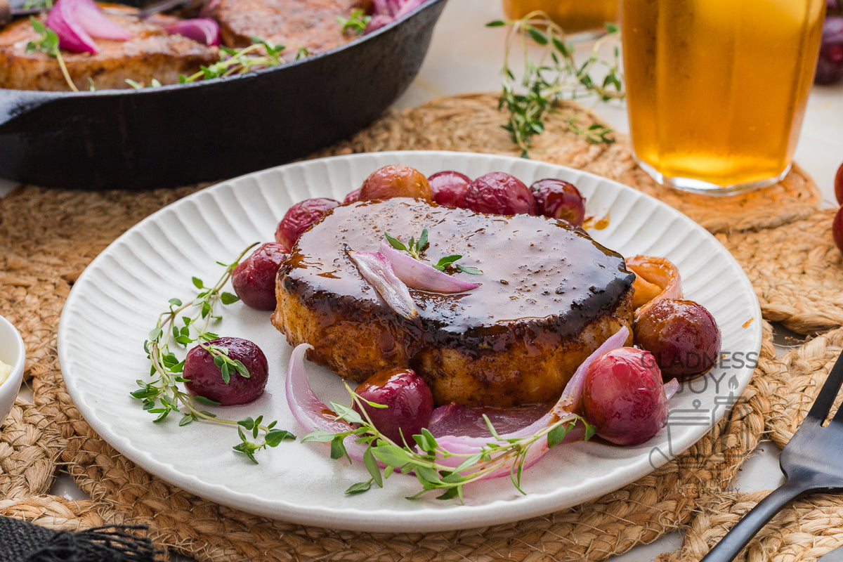 Glazed pork chops
