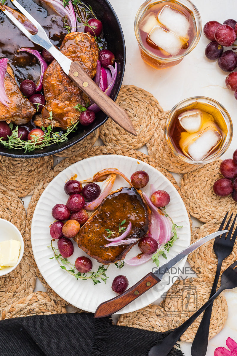 Glazed pork chops