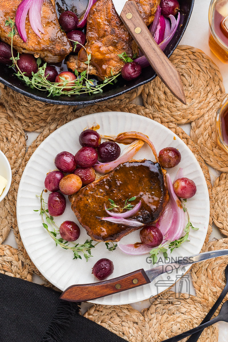 Glazed pork chops