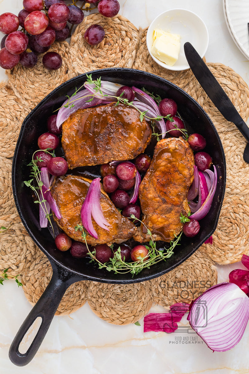 Glazed pork chops