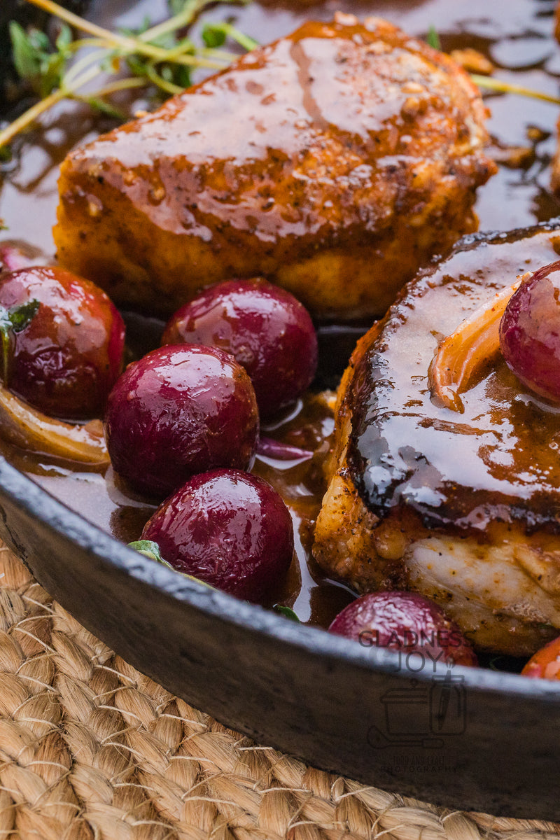 Glazed pork chops