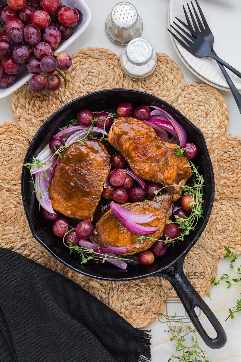 Glazed pork chops