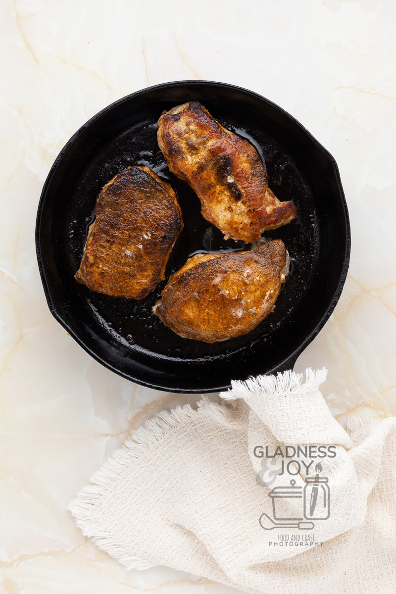 Glazed pork chops