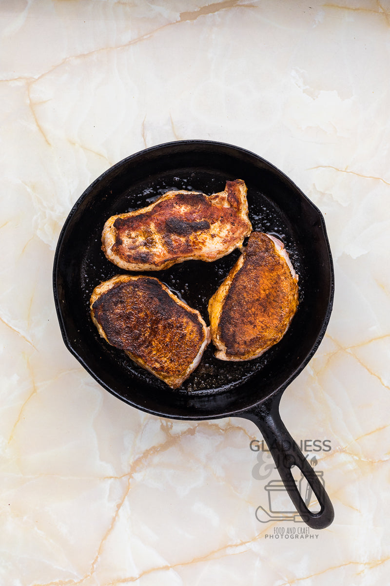 Glazed pork chops