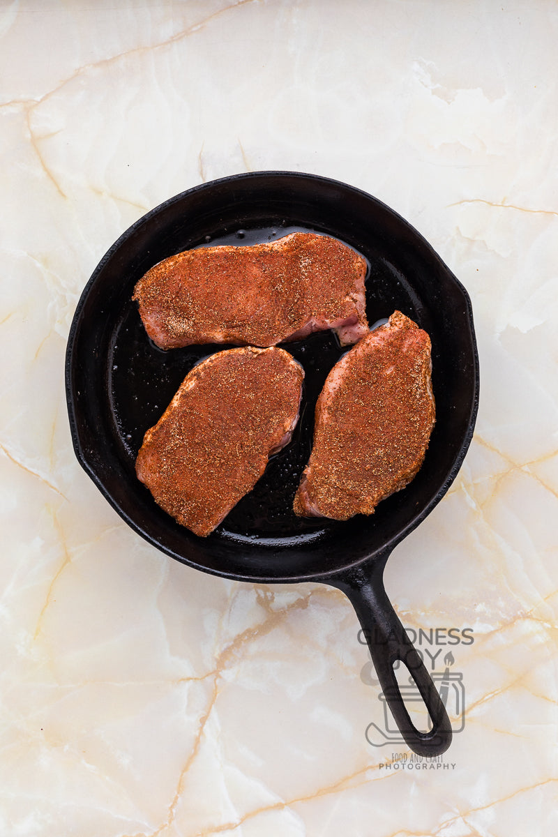 Glazed pork chops