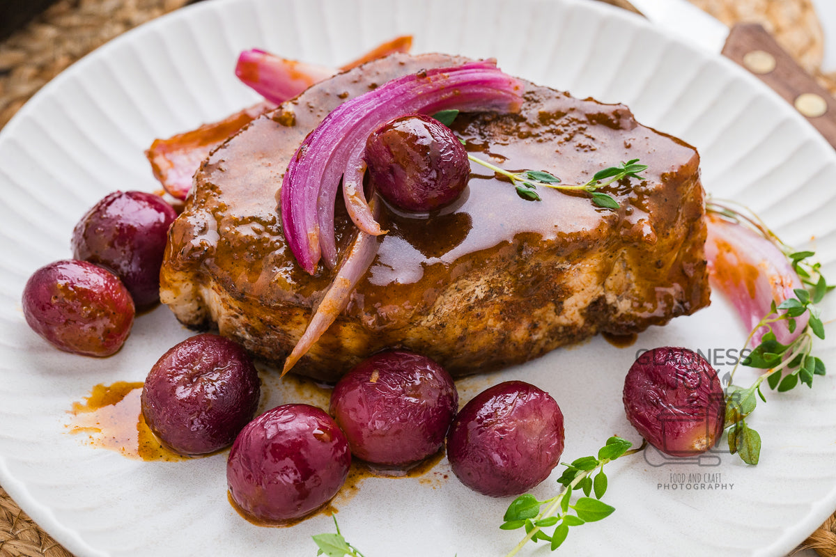 Glazed pork chops