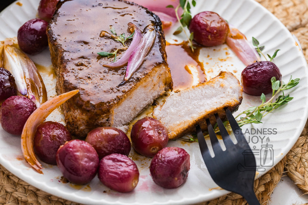 Glazed pork chops