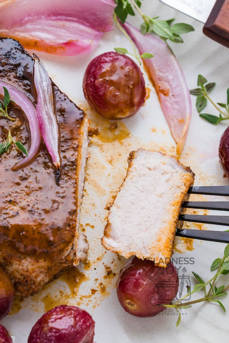 Glazed pork chops