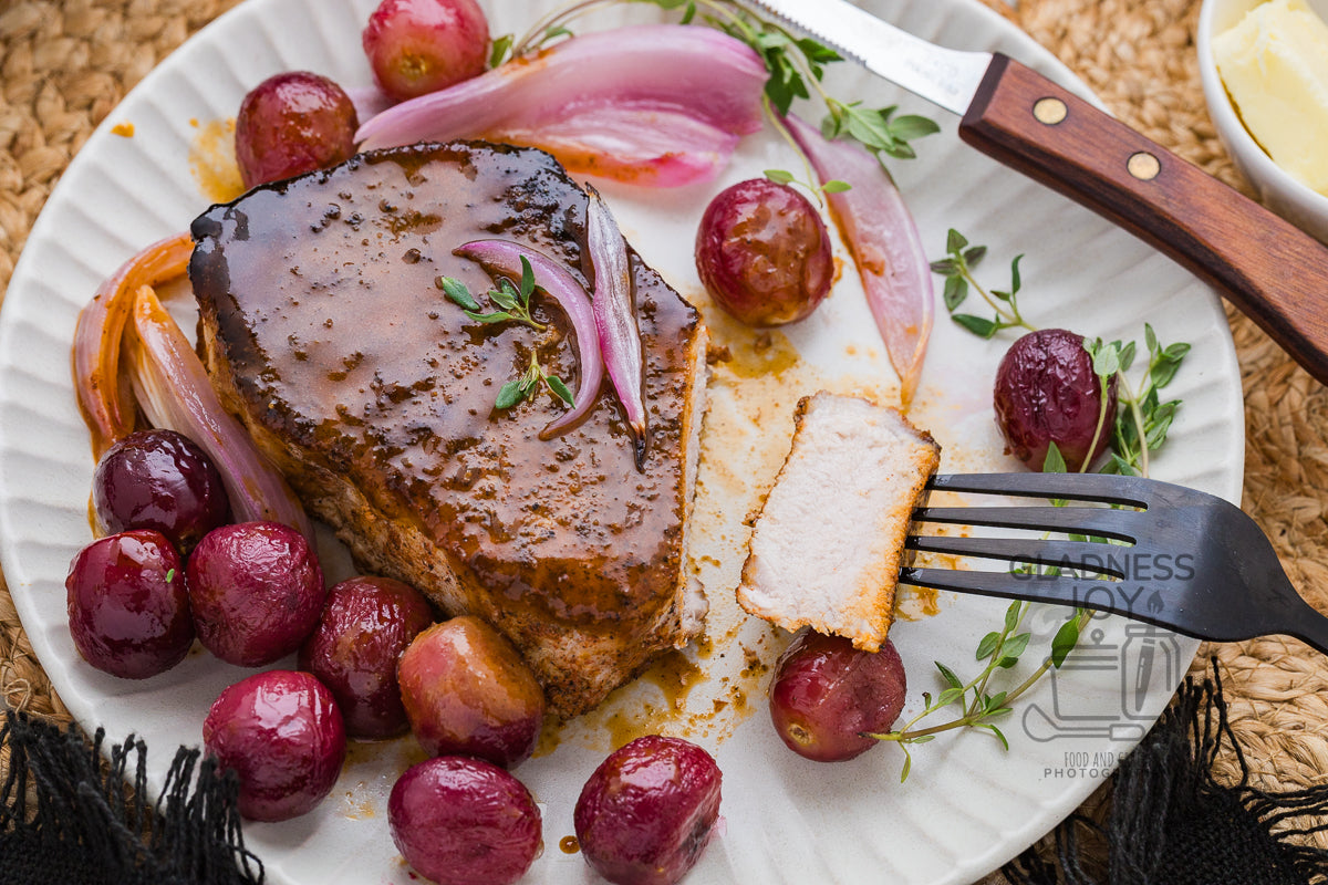 Glazed pork chops